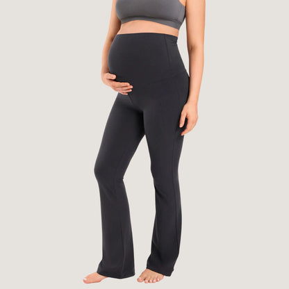 Cotton Foldover Maternity Flare Pants 30.5" Shop Momma Made
