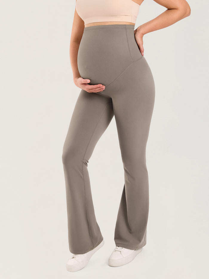 Cotton Foldover Maternity Flare Pants 30.5" Shop Momma Made