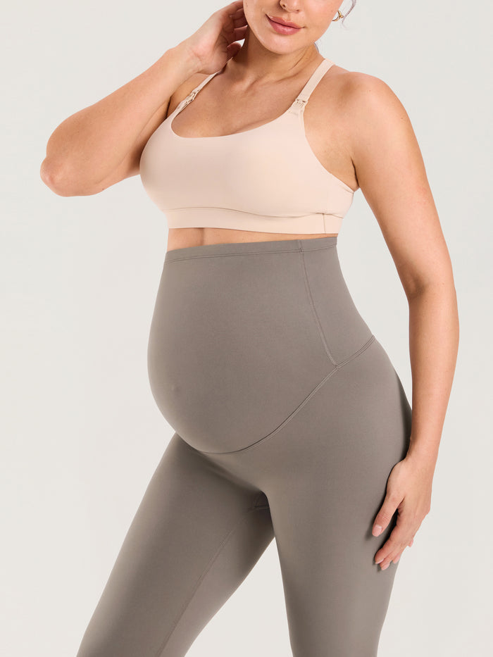 Cotton Foldover Maternity Flare Pants 30.5" Shop Momma Made