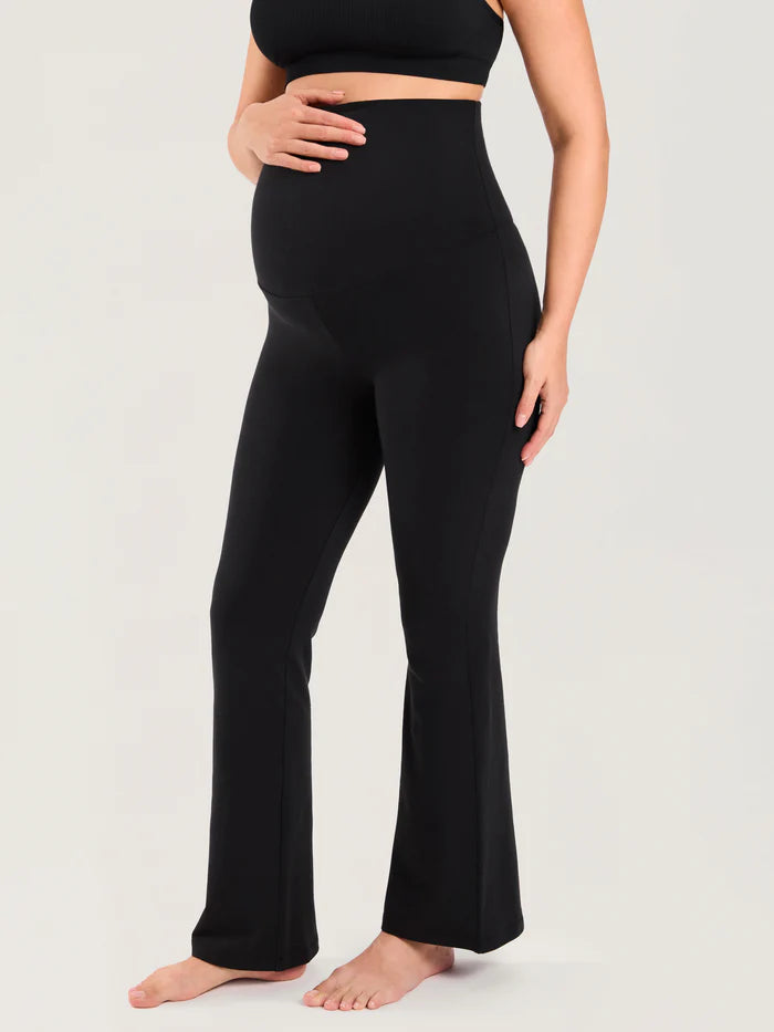 Cotton Foldover Maternity Flare Pants 30.5" Shop Momma Made