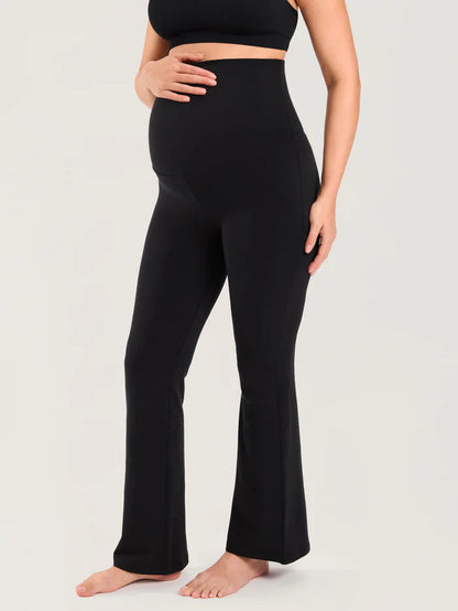 Cotton Foldover Maternity Flare Pants 30.5" Shop Momma Made