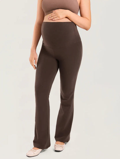 Cotton Foldover Maternity Flare Pants 30.5" Shop Momma Made