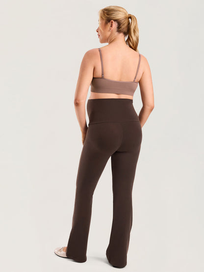 Cotton Foldover Maternity Flare Pants 30.5" Shop Momma Made